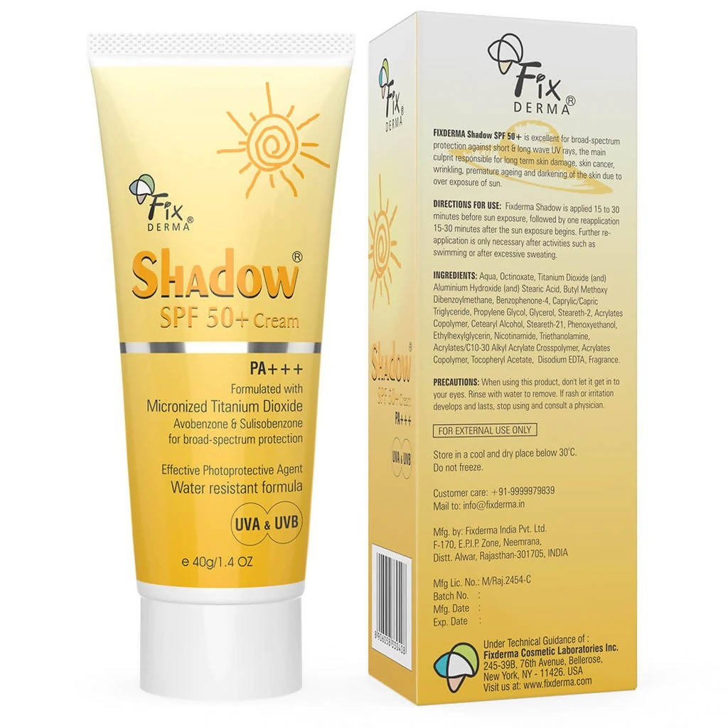 Fixderma Shadow SPF 50+ Cream For Dry Skin - Swadesiicart