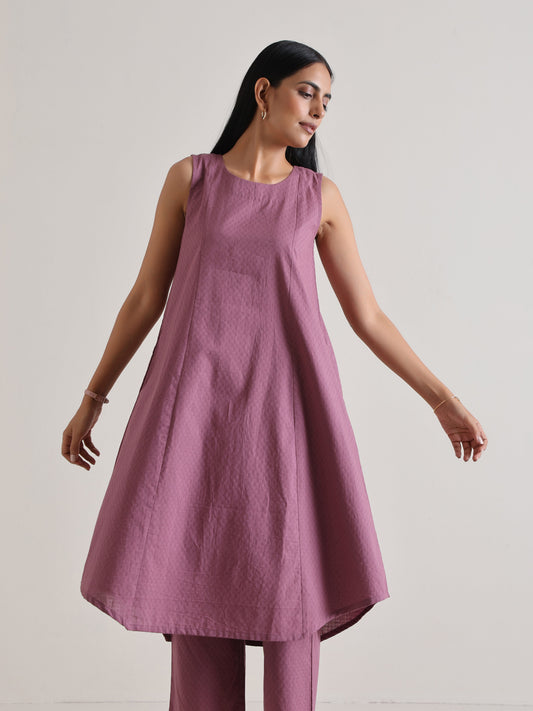 trueBrowns Orchid Panelled Co-ord Set - Swadesiicart