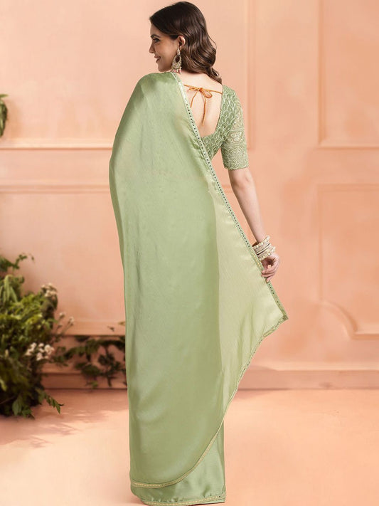Mitera Sequinned Ready to Wear Saree | Swadesiicart