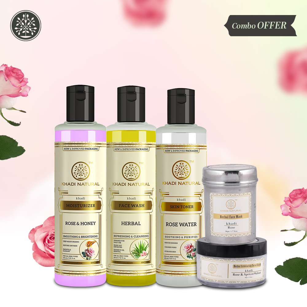 Khadi Natural Rose Radiance Combo Pack Of 5