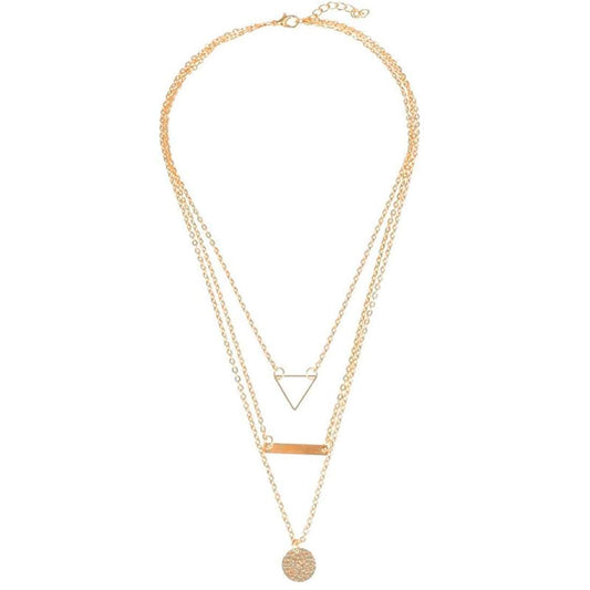 Gold-Toned Alloy Set Of 2 Multi Layer Designer Necklace - The Pari