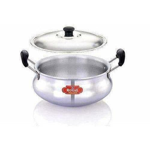 Royal Aluminum Uruli with Stainless Steel Lid - Swadesiicart
