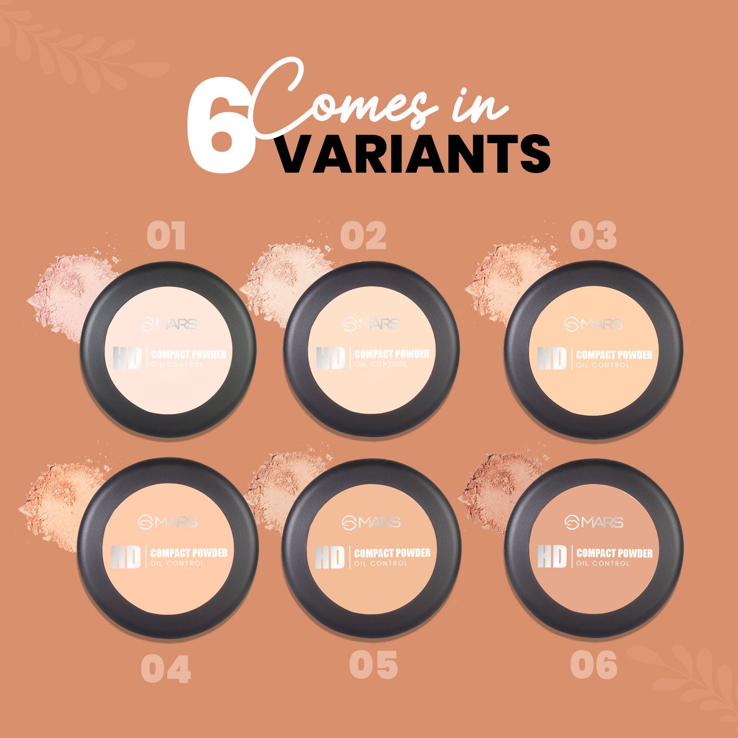 MARS Cosmetics HD Mattifying Compact Powder - 01-Icing - Swadesiicart