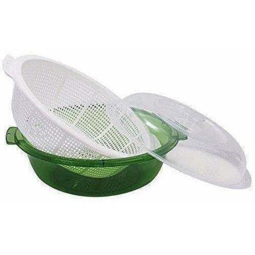 Multipurpose Double Layer Plastic Sieve Drainer Bowl - Swadesiicart