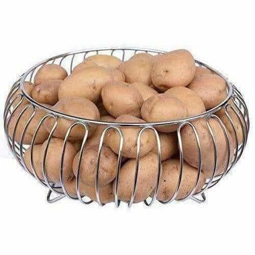 Stainless Steel Vegetable and Fruit Bowl Basket - Swadesiicart