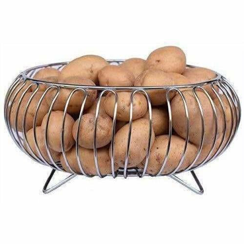 Stainless Steel Vegetable and Fruit Bowl Basket - Swadesiicart