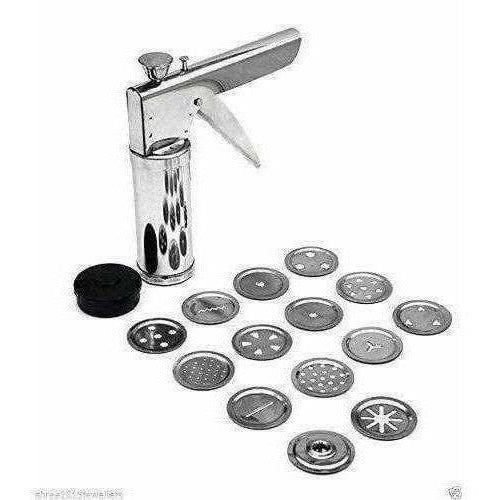 Stainless Steel Kitchen Press Maker with 12 Pieces - Swadesiicart