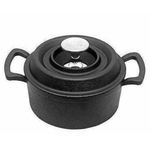 Non Stick Cast Iron Dutch Oven Cookware Black - Swadesiicart