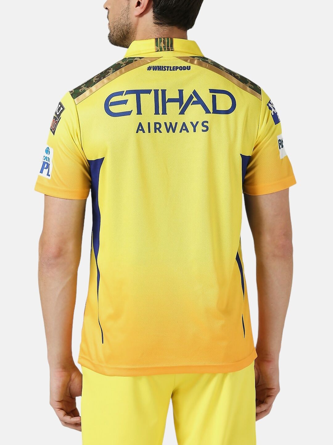 playR Men Printed Polo Collar Dri-FIT CSK Fan Jersey IPL, T20 | Swadesiicart
