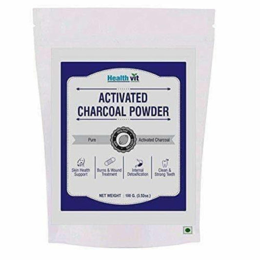 HealthVit Activated Charcoal Powder - 100 g | Swadesiicart