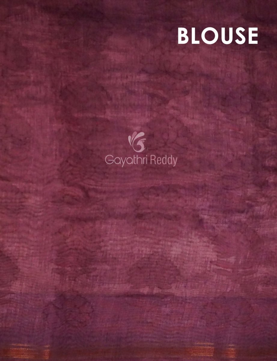 Baby Pink Colour Block Print Design Semi Chanderi Saree By Gayathri Reddy Designer Studio | Swadesiicart
