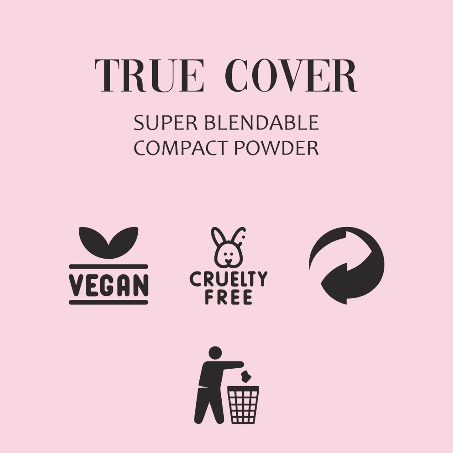 Matt Look True Cover Super Blendable Compact Powder - Warm Beige - Swadesiicart