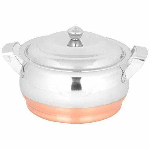 Stainless Steel Cookware - Along With Copper Bottom - Set of 5 Pieces - Swadesiicart