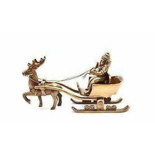 Brass Santa as Ganesha Showpiece - Swadesiicart