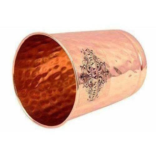 Copper Pitcher with 2 Glasses - Swadesiicart