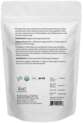 Aarshaveda | Moringa powder | USDA Certified Organic | 200gm