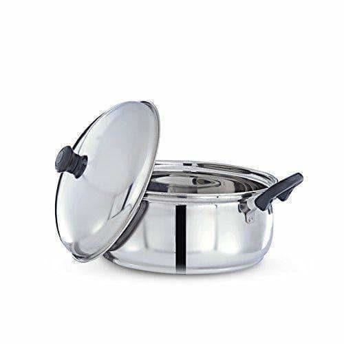 Stainless Steel Cook and Serve Handi Set (5-Pieces, Silver) - Swadesiicart