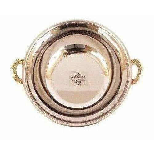 Steel Copper Kadai Bowl - 1000 ML - Swadesiicart