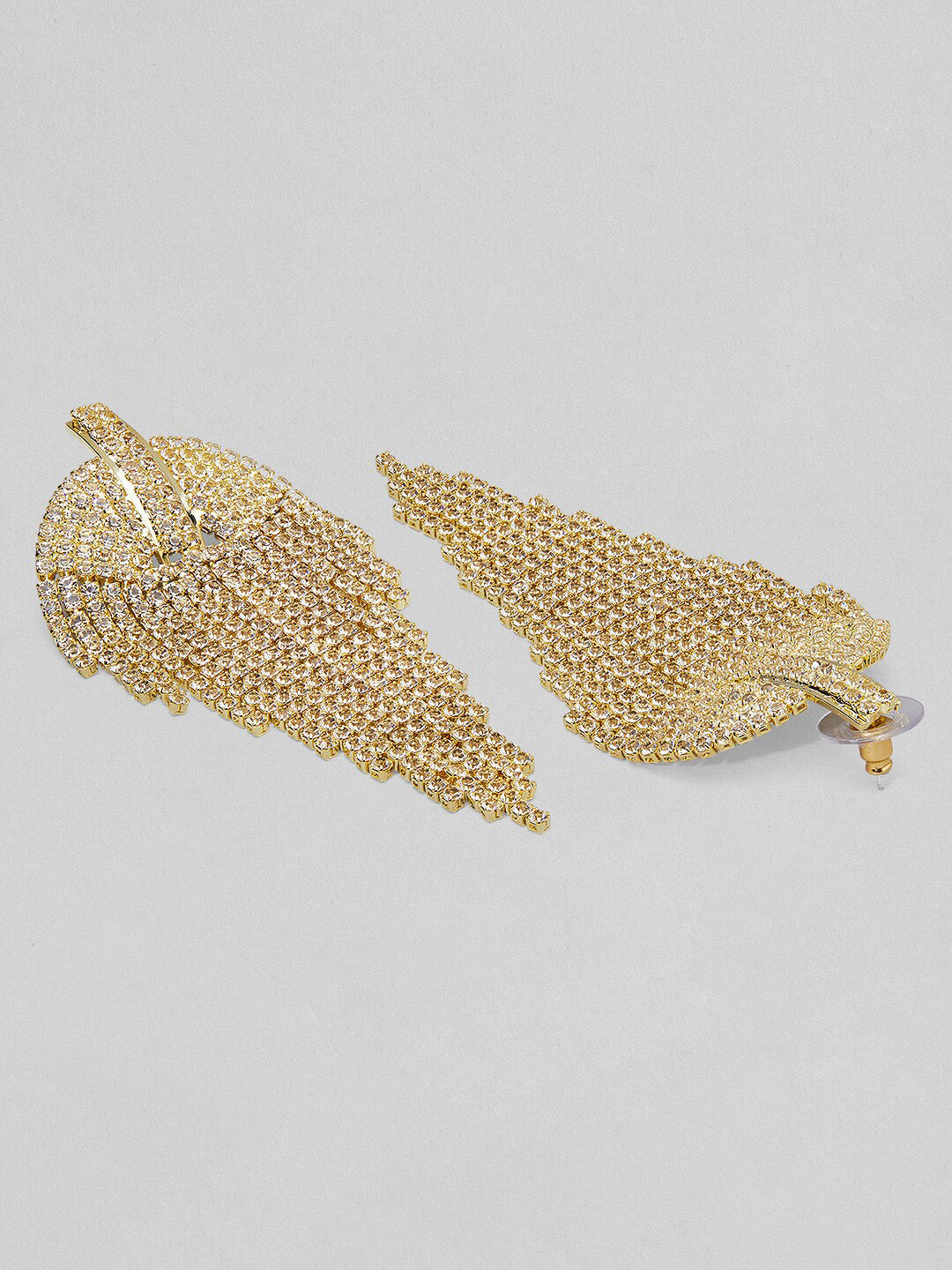Tokyo Talkies Gold-Toned Contemporary Drop Earrings - Swadesiicart