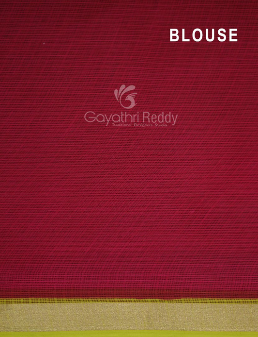 Shades of Dry Mehendi With Block Design Pure Kota Cotton Saree By Gayathri Reddy Designer Studio | Swadesiicart