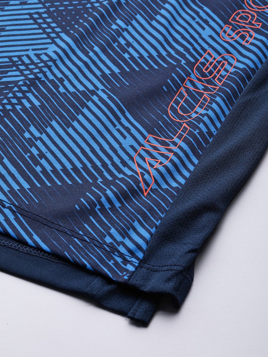 Alcis Men Printed Dry Tech Slim Fit T-shirt | Swadesiicart