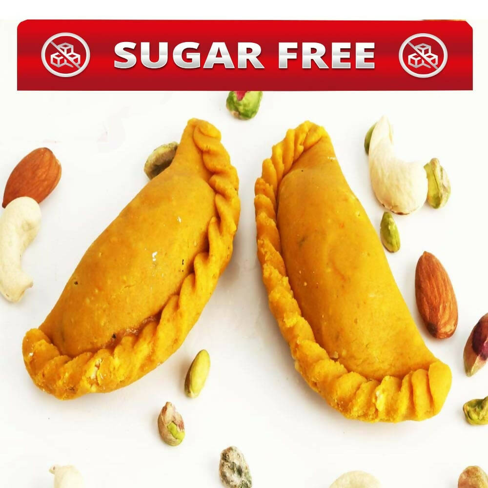 Ghasitaram Sugarfree Mawa Kesar Gujiya | Swadesiicart
