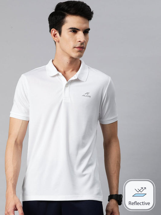 Alcis Men Polo Collar Dry Tech Slim Fit T-shirt | Swadesiicart