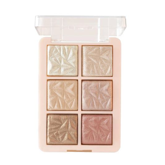 MARS Cosmetics Glowzilla 6 Shade Face Highlighter Palette - 02 - Swadesiicart