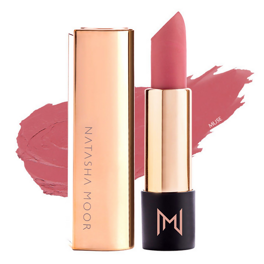 Natasha Moor Silk Suede Lipstick - Muse - Swadesiicart