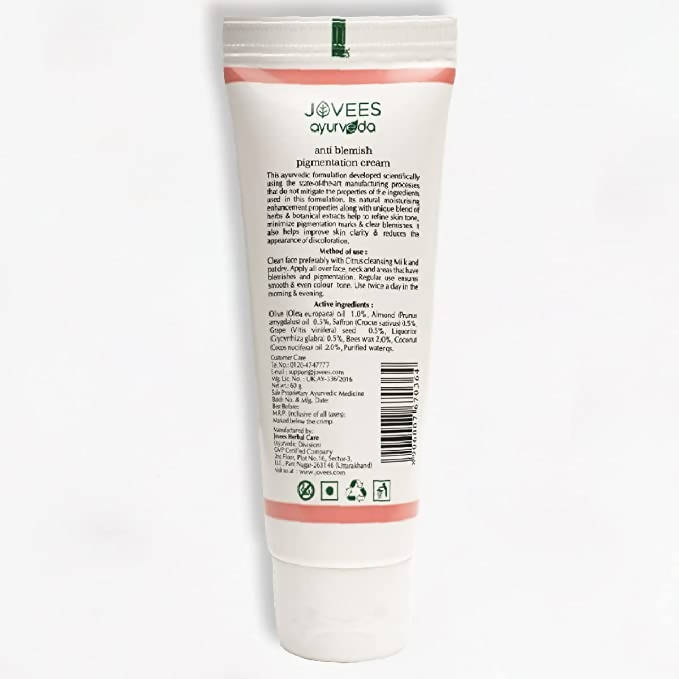 Jovees Ayurveda Anti Blemish Pigmentation Cream - Swadesiicart