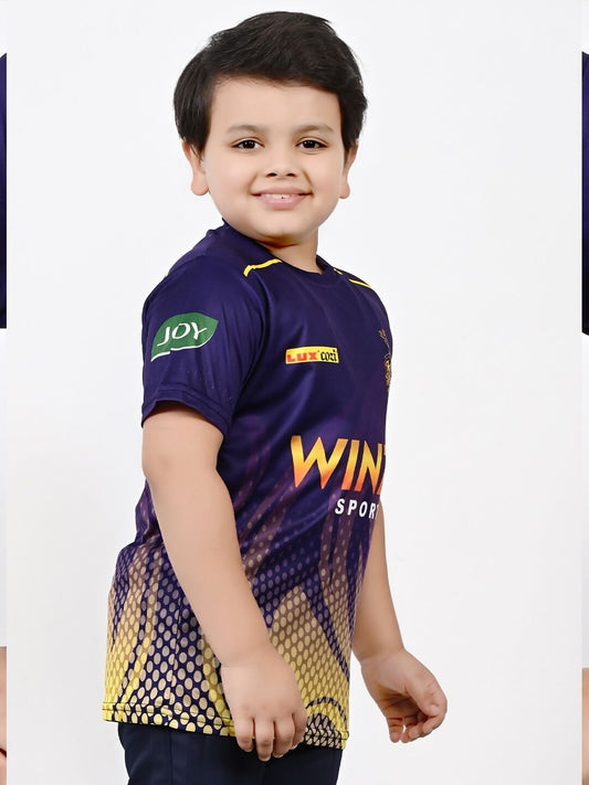 Baesd Boys Sports Round Neck Printed Cricket Jersey IPL, T20 T-shirt | Swadesiicart