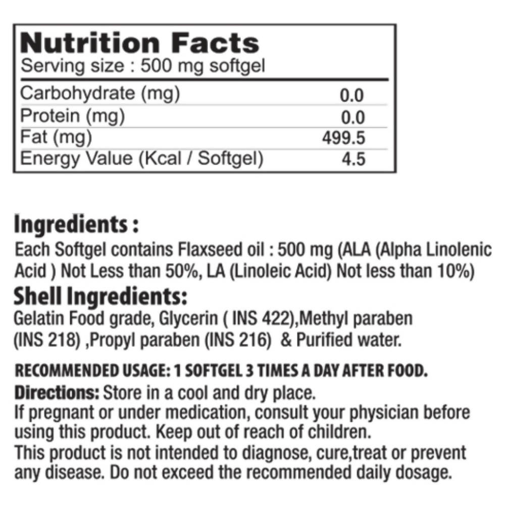 Curegarden Natural Omega Flax | Swadesiicart
