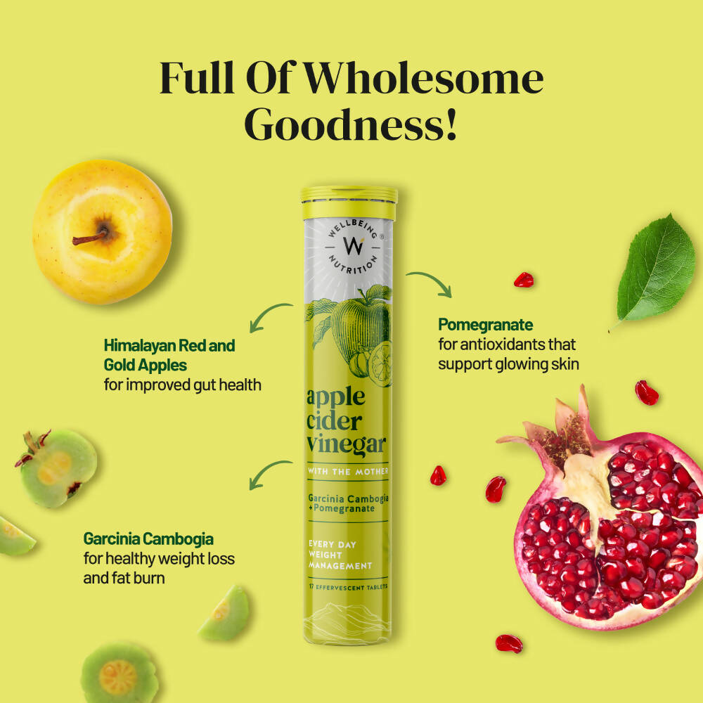 Wellbeing Nutrition Apple Cider Vinegar Effervescent Tablets - Swadesiicart
