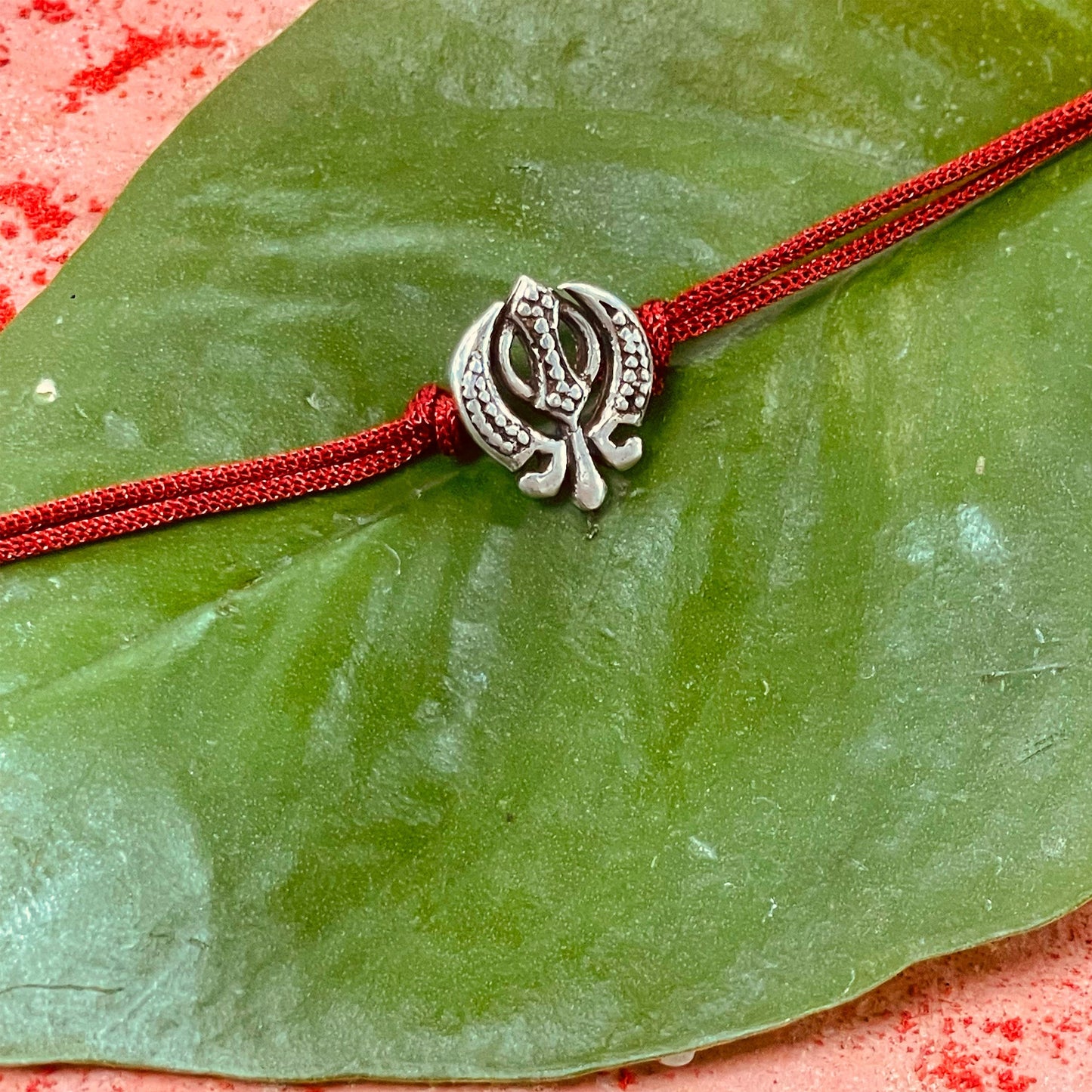 trueBrowns 925 Sterling Silver Khanda Thread Rakhi | Swadesiicart