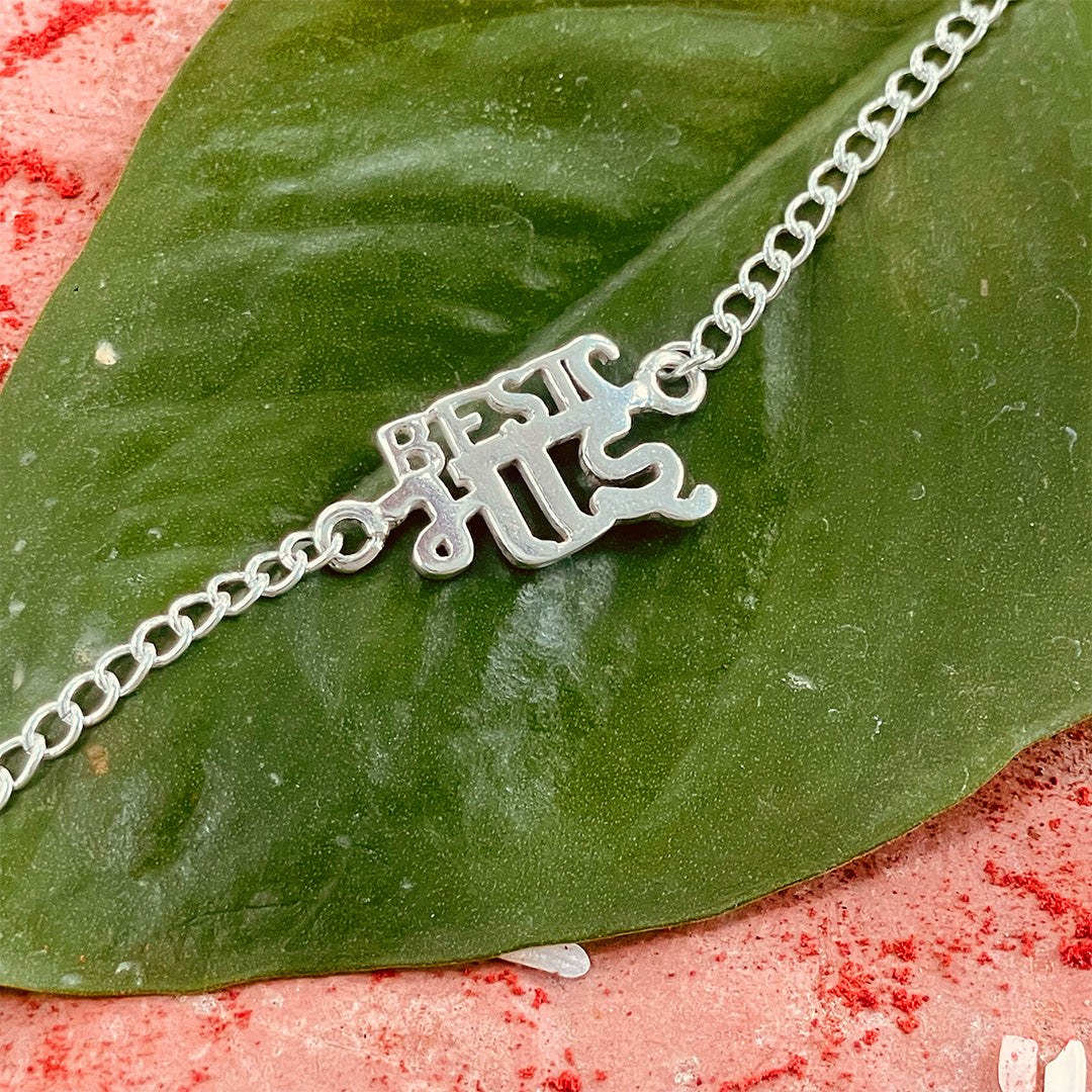 trueBrowns 925 Sterling Silver Best Bhai Silver Chain Rakhi | Swadesiicart