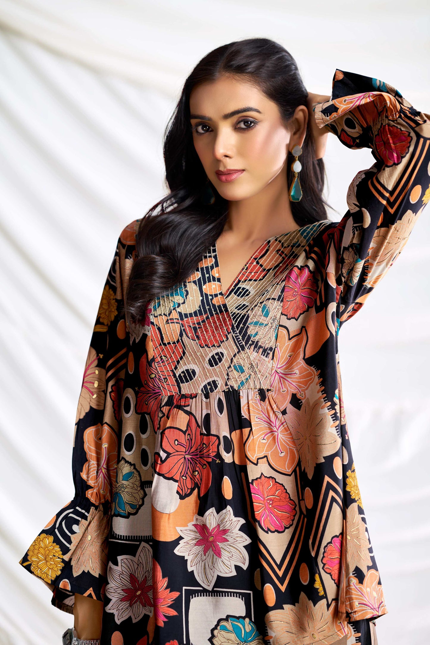 BulBul Ojasvi Black Chanderi Co-Ord Set - Swadesiicart