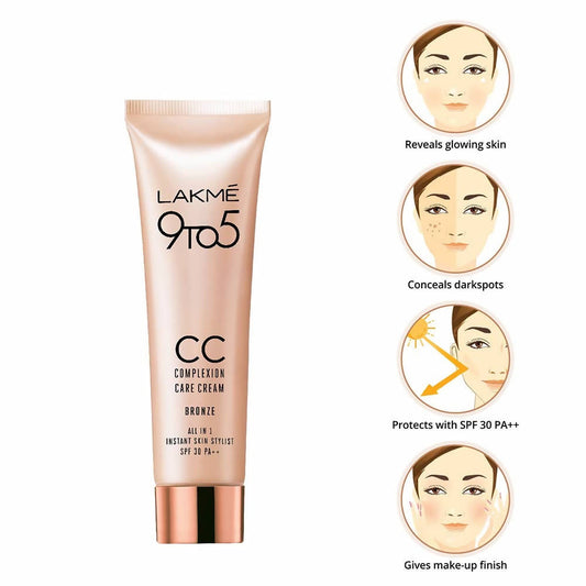 Lakme 9To5 Complexion Care Face Cream - Bronze - Swadesiicart