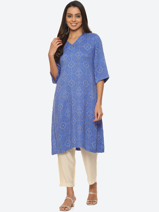 Biba Bandhani Printed Kurta - Swadesiicart