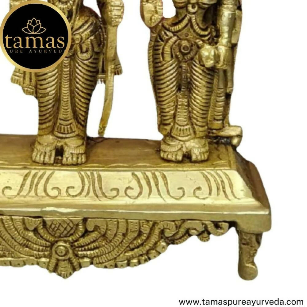 Tamas Brass Ram Darbar Statue | Ram Sita Laxman Hanuman | Golden - Swadesiicart