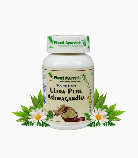 Planet Ayurveda Premium Ultra Pure Ashwagandha Capsules - Planet Ayurveda
