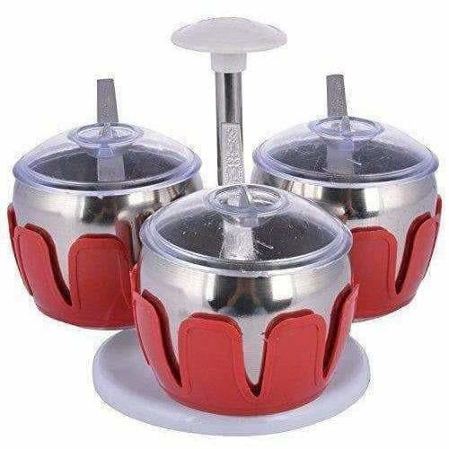 Stainless Steel Pickle Jar with Lid and Spoon for Kitchen - Swadesiicart