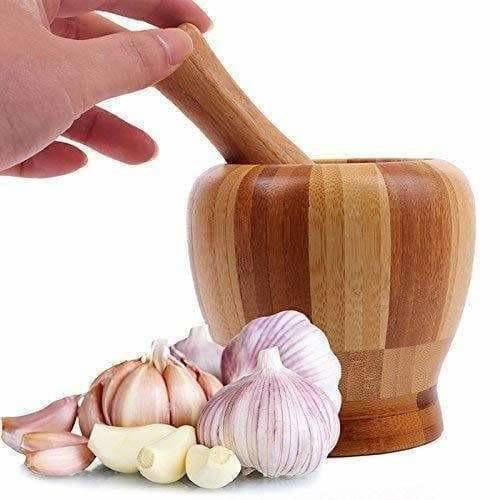 Wooden Motar Pestle Set (Brown) - Swadesiicart
