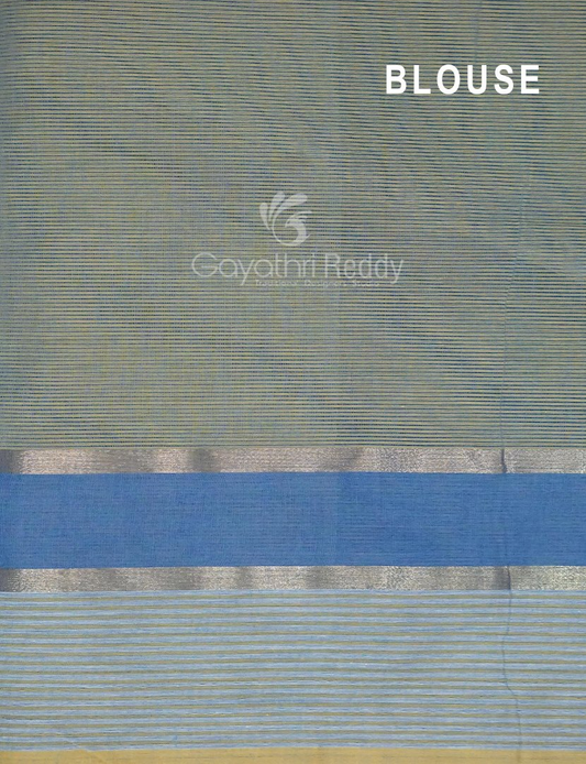 Dual Shades of Yellow With Contrast Blouse Pure Mangalgiri Cotton By Gayathri Reddy Designer Studio | Swadesiicart