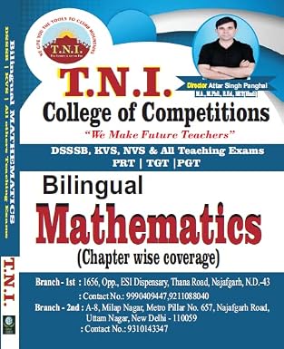 Bilingual Mathematics (Chapter wise Coverage)- DSSSB,KVS,NVS & All Teaching Exams, PRT/TGT/PGT Paperback – 1 January 2022