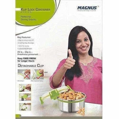 Stainless Steel Airtight & Leak Proof Containers Set, 1300 ml & 1750 ml, Set Of 2 - Swadesiicart