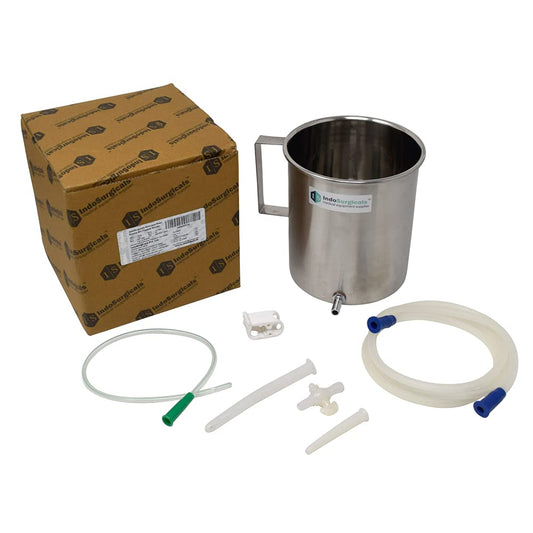 Indo Surgicals Stainless Steel Enema Bucket Kit - Swadesiicart