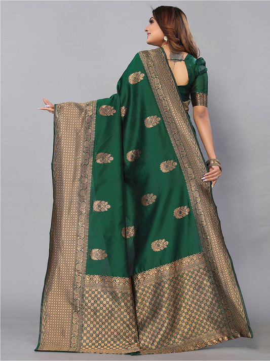 Kalini Ethnic Motifs Zari Banarasi Saree | Swadesiicart