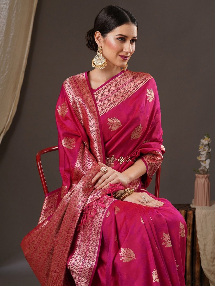 Anouk Woven Design Zari Silk Blend Banarasi Saree | Swadesiicart