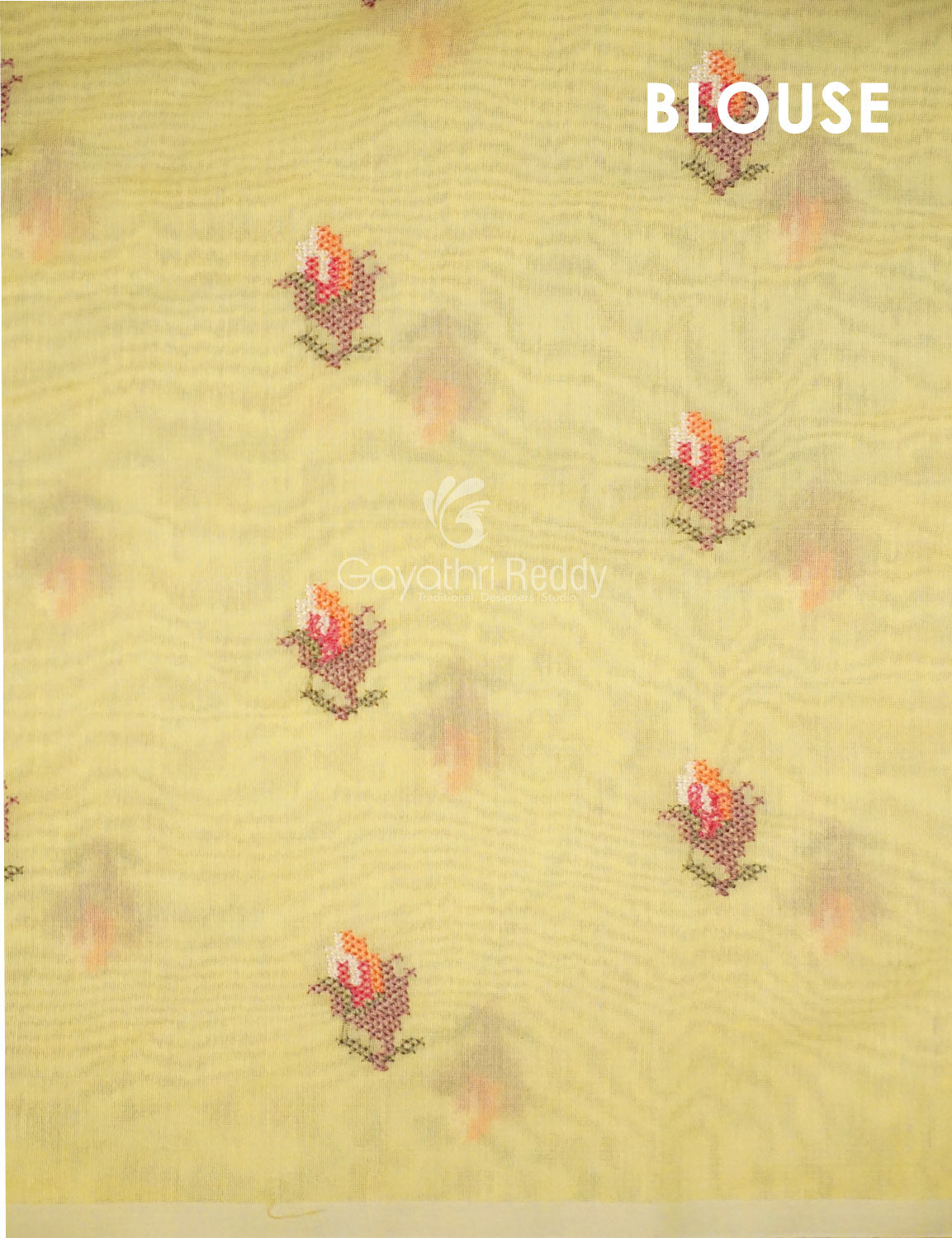 Shades of Sky Blue Chanderi Saree for Regular/Office Wear By Gayathri Reddy Designer Studio | Swadesiicart