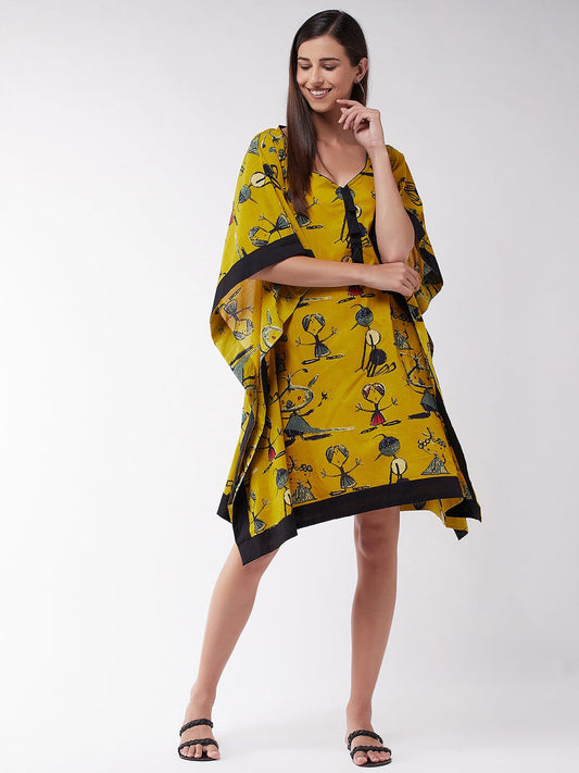 InWeave Women's Quirky Kaftan Top - Swadesiicart
